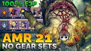 100% FTP AMR Stage 21 With NO GEAR SETS!!! Artifact Material Raid Made Easy | Watcher of Realms