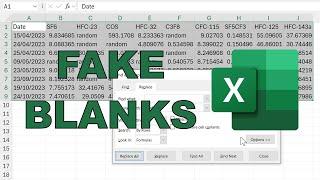 How to remove fake blank cells in excel