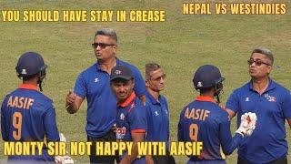 Monty Desai Sir not happy with Aasif Sheikh after the consecutive loss with West Indies A