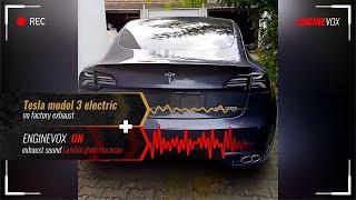 Electronic active sound exhaust system Tesla model 3 electric #ENGINEVOX