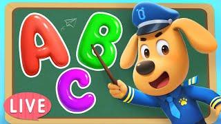 LIVE | ABC Learn English Alphabet | Cartoon | Kids Videos for Kids | Sheriff Labrador