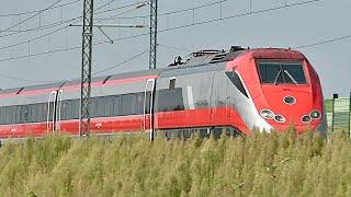 HIGHSPEED Train at 300 Km/h on the AV Torino-Milano Line (4K)