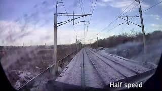 CCTV from Avanti train driver cab near miss West Coast main line Jan 2023