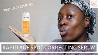 MURAD RAPID AGE SPOT CORRECTING SERUM SAMPLE REVIEW | NEW SKINCARE FIRST IMPRESSIONS | byalicexo