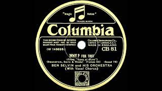 1929 Ben Selvin - Why? (vocal by The Crooners)