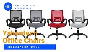 Yaheetech Mid-Back Mesh Office Chair 34.5 Inches - 38.2 Inches Installation Guide #officechair