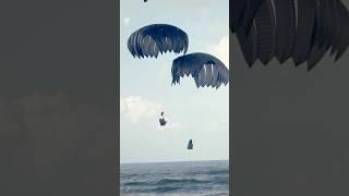 Gaza air drops land in the sea