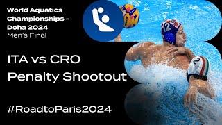 ‍️  Italy vs  Croatia - Penalty Shootout for  Gold | World Aquatics Championships - Doha 2024