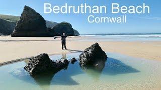 Stunning beaches in Cornwall England - Bedruthan Steps and Beach