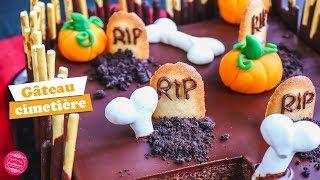  GÂTEAU CIMETIÈRE POUR HALLOWEEN 