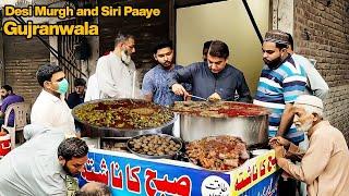 50 Years Old Man Making Road Side  Breakfast  Desi Murgh Siri Paye -Pakistani Best Desi Food