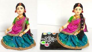 Rangoli Doll | Newspaper doll | Doll make over | How To Make Doll | By Punekar Sneha