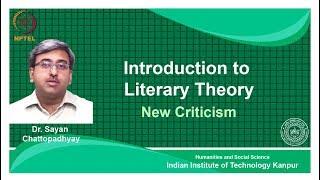 noc18-hs31-Lecture 10-New Criticism