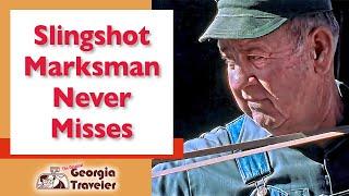 Rufus Hussey Ia A Slingshot Marksman Who Never Misses - The Original Georgia Traveler WSB-TV