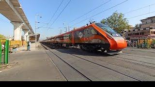 New saffron vande bharat express first inaugural run Ahmedabad to Mumbai central