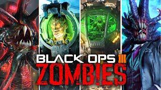 Beating EVERY BLACK OPS 3 ZOMBIES EASTER EGG in one video...