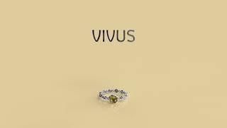 비부스 동글 원석 화이트골드 실버 반지 시트  _ VIVUS round gemstone white gold silver ring  citrine