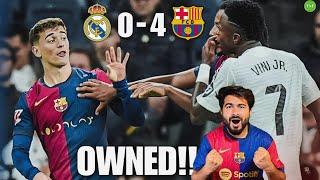 BARCA DESTROY REAL MADRID 4-0 AT BERNABEU 