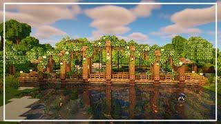 Minecraft ||AESTHETIC COTTAGECORE BRIDGE||Como Construir un PUENTE estilo COTTAGECORE de MADERA