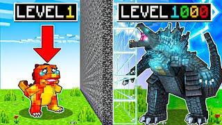 Minecraft LVL 1 vs. LVL 100 MOB BATTLE, mit dabei GODZILLA!