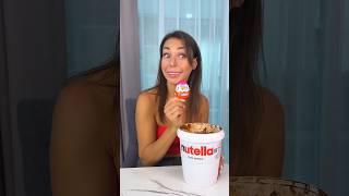  She Pulled An Ice Cream From A Bucket Of Nutella Chocolate Paste ‍️