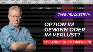 TWS Profi-Tipp: Gewinne oder Verluste bei Optionen blitzschnell erkennen!