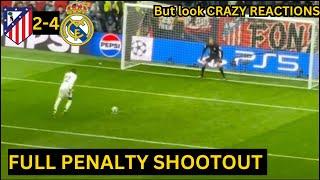 Real Madrid vs Atlético Madrid (4-2) Full Penalty Shootout & CRAZY CELEBRATIONS  Champions League