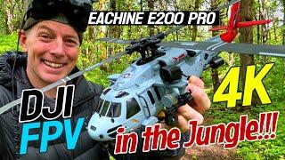 Flying a Tiny DJI 4K Fpv Heli in the Jungle! - Eachine E200 Pro RTF RC Heli