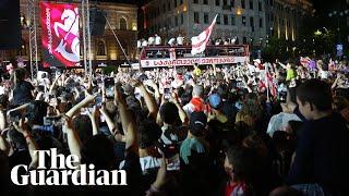 Georgia given heroes' welcome on return from Euro 2024