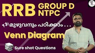 VENN DIAGRAM മുഴുവനും പഠിക്കാം  REASONING  RRB  GROUP D  NTPC   Previous Questions 