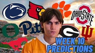 WEEK 10 COLLEGE FOOTBALL PREDICTIONS!