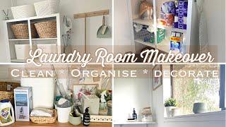 LAUNDRY ROOM MAKEOVER ON A BUDGET 2021 | SPEED CLEAN | CLEANING MOTIVATION | ORGANISE WITH ME