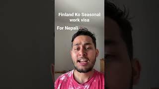 Nepal to Finland Seasonal Work Visa Update #shorts #sujanchaulagain