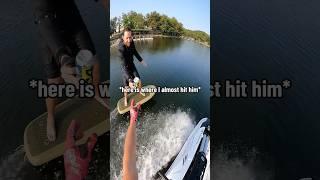 I almost hit him on the exchange #closecall #sendit #fullsend #jetski #lakelife #lake #efoil #pov