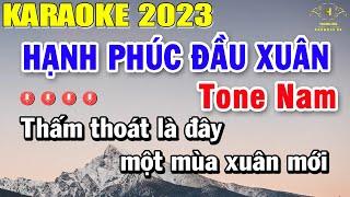 Hạnh Phúc Đầu Xuân Karaoke Tone Nam Nhạc Sống | Beat Mới Dễ Hát Âm Thanh Chuẩn | Trọng Hiếu