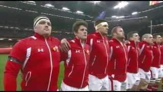 Welsh National Anthem just before Wales beat England 30 - 3.Saturday 16th march 2013