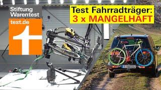 Test Fahrradträger fürs Auto: 3 Fahrrad-Heckträger im Crashtest mit schweren Sicherheitsmängeln