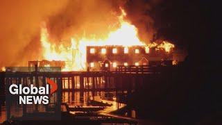 Fire devastates historic sections of Vancouver Island's Telegraph Cove