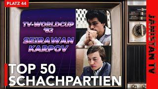 Karpov opfert Springer und Turm! Seirawan vs Karpov - TV World Cup Hamburg 1982 | Platz 44