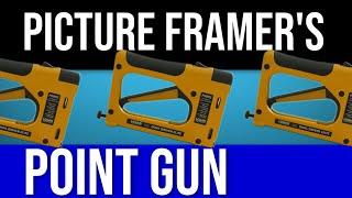 PICTURE FRAME POINT GUN:  first time using the Logan F500-2 point gun for picture framing