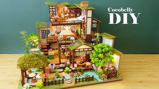 Bamboo Spring Courtyard | DIY Miniature Dollhouse Crafts | Relaxing Satisfying Video