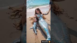 Hoo nice mermaid and baby  #youtubeshorts