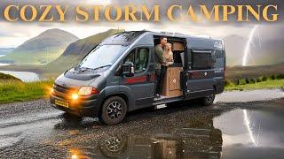 Cozy Vanlife Camping in a Rain Storm (50 MPH Wind) Isle Of Skye Part 3