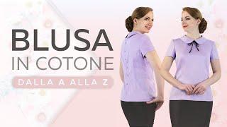 BLUSA IN COTONE dalla A alla Z. Corso Paukshte Irina Mihailovna.