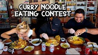 CURRY NOODLE EATING CONTEST at Rangoon in El Monte, CA!! #RainaisCrazy