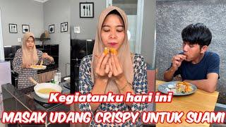 Masak udang crispy dan tumis jamur enoki