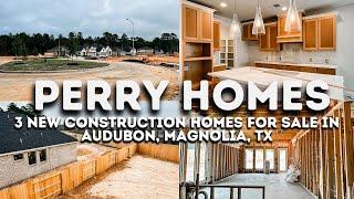 Three New Construction Homes For Sale in Audubon, Magnolia, TX | Perry Homes | Jo & Co.