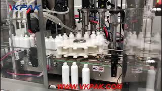 VKPAK Automatic Filling Capping Machine And Aluminum Foil Sealing Machine