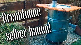 Feuertonne, Brenntonne selber bauen und dabei Kohle sparen/Build your own fire barrel with bar table