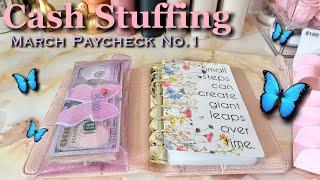 CASH STUFFING MARCH PAYCHECK NO1 | #cashenvelopesystem  #zerobasedbudget #howtosavemoney